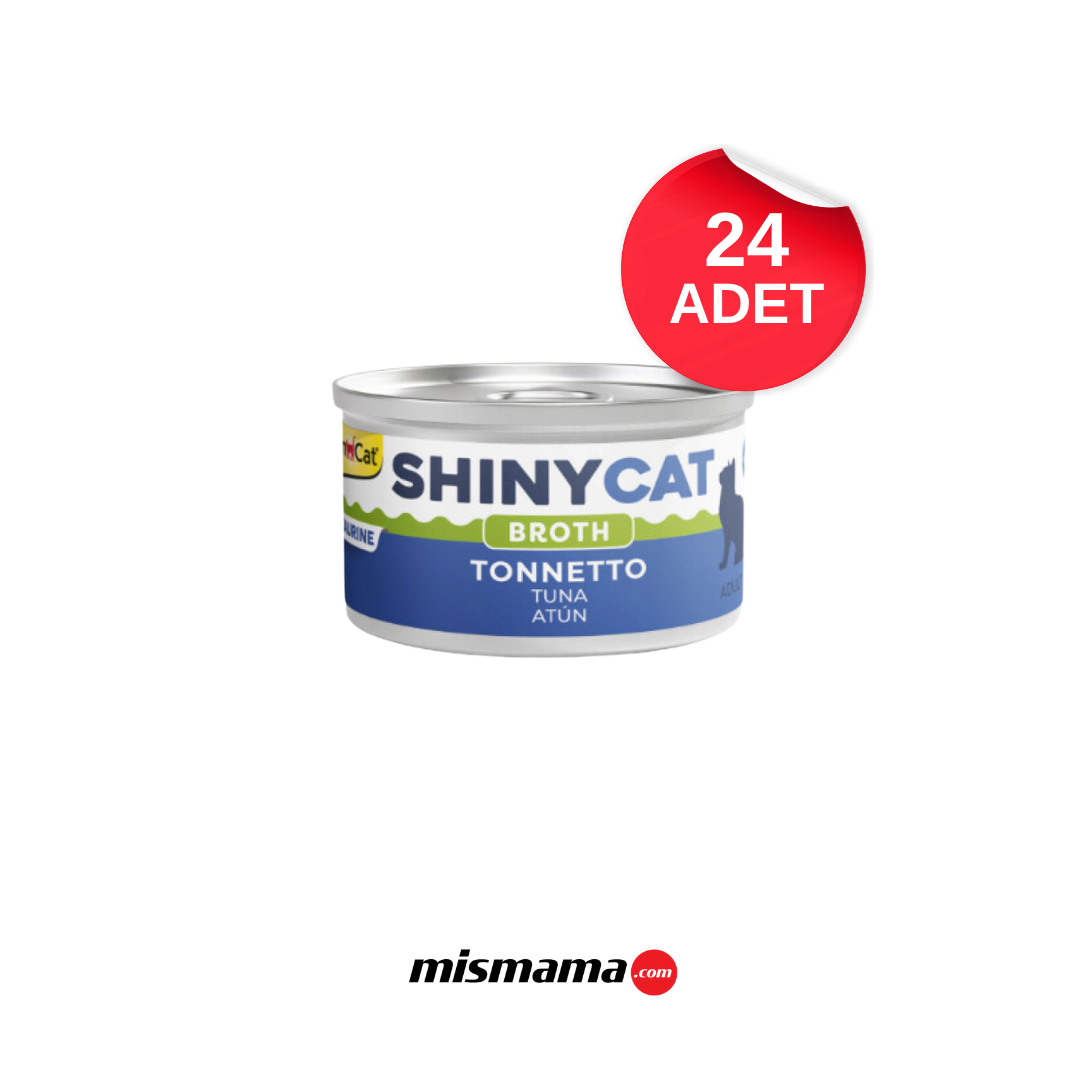 GimCat ShinyCat Broth Ton Balığı Kedi Konservesi 70 Gr x 24 adet