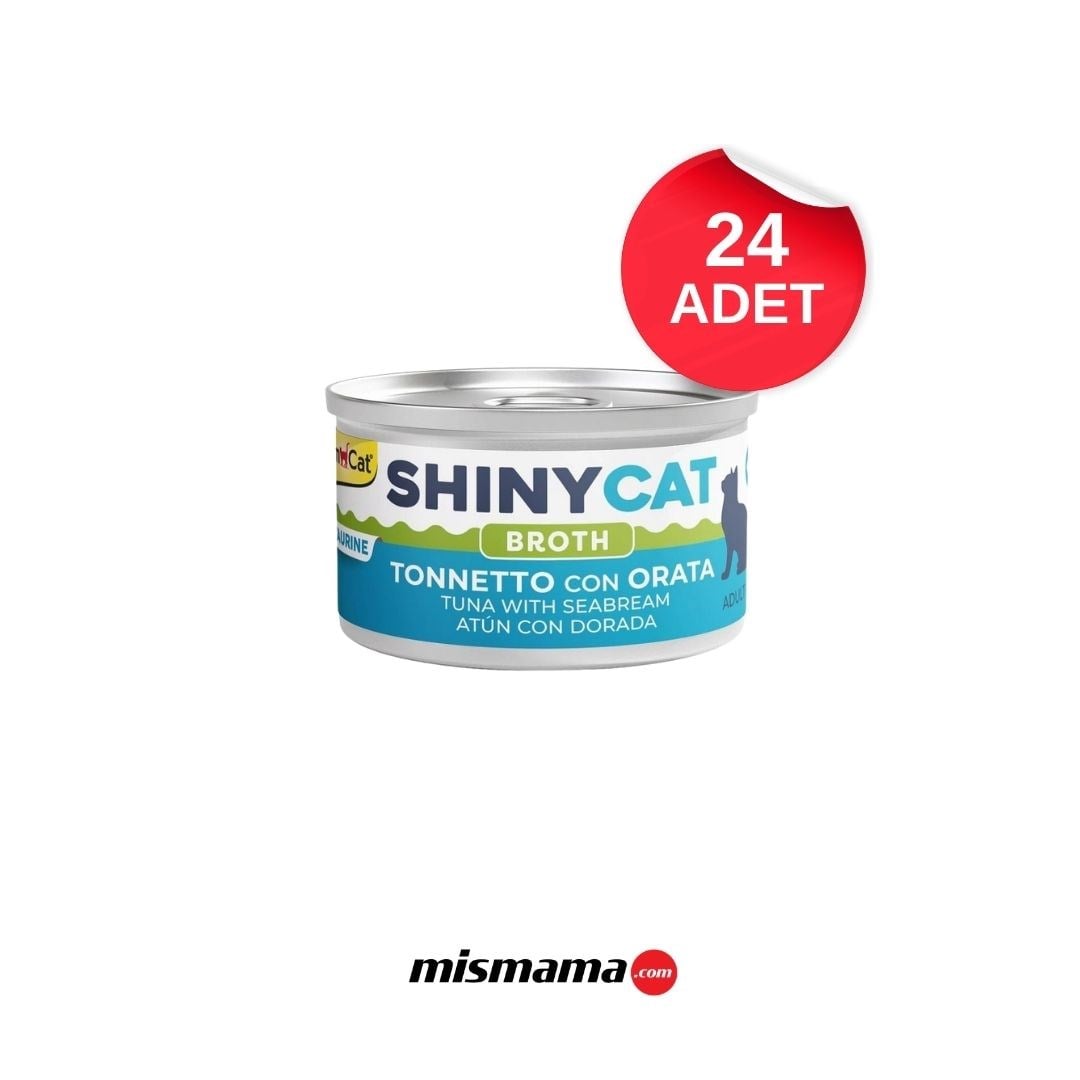GimCat ShinyCat Soslu Ton Ve Çipura Balıklı Konserve Mama 70 Gr x 24 adet
