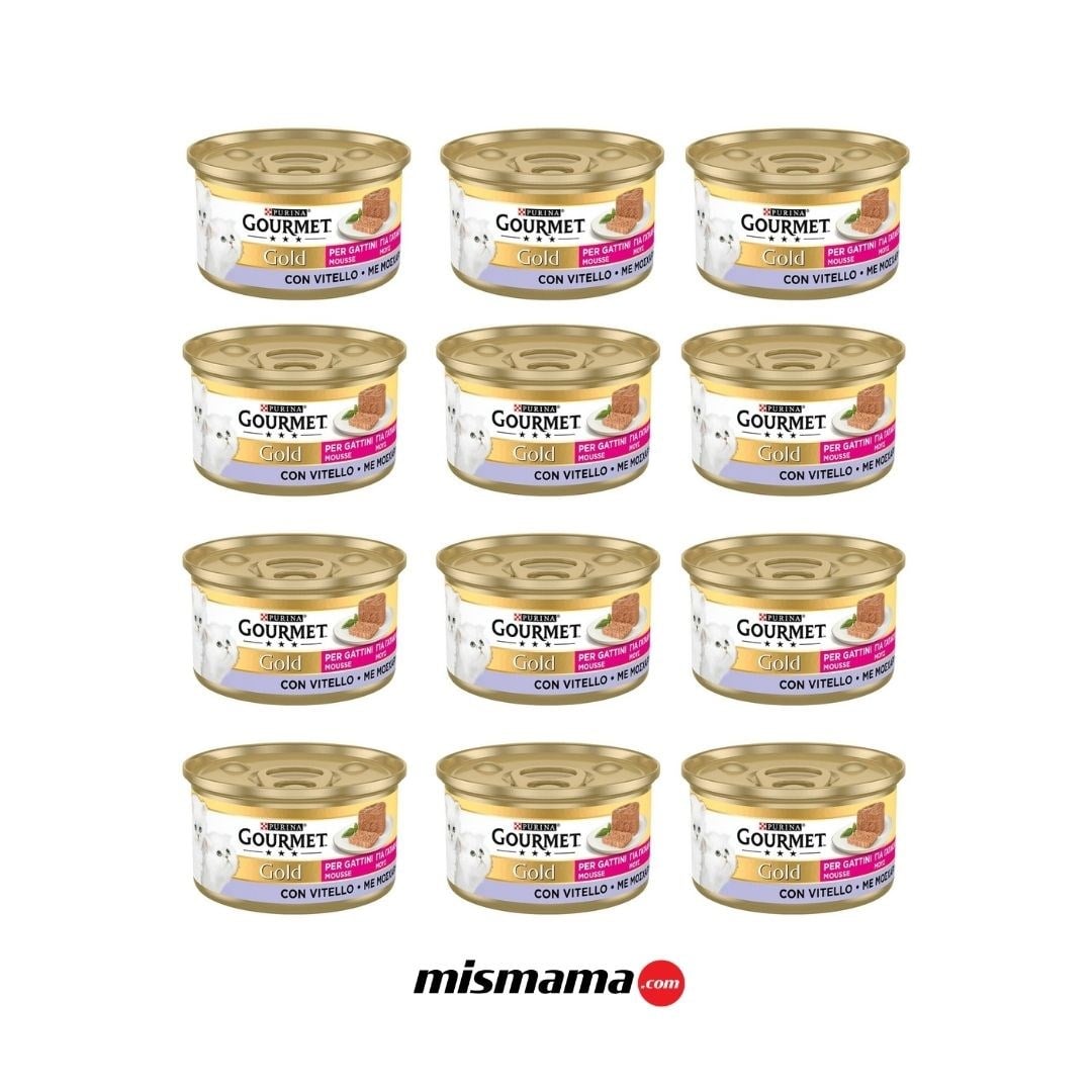 Gourmet Gold Kitten Mousse Veal Dana Etli Yavru Kedi Konservesi 85grx12