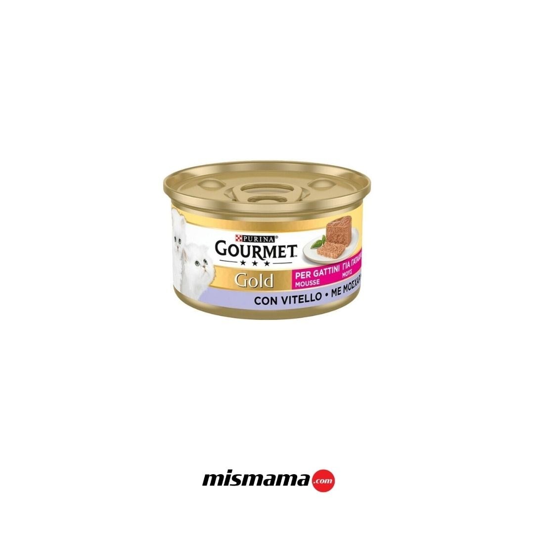Gourmet Gold Kitten Mousse Veal Dana Etli Yavru Kedi Konservesi 85grx12