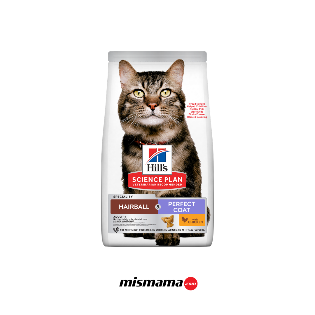 Hill's SCIENCE PLAN Hairball Perfect Coat Tüy Yumağı Önleyici Tavuklu Yetişkin Kedi Maması 1,5kg