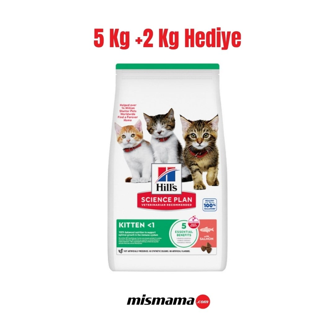 Hill's SCIENCE PLAN Somonlu Yavru Kedi Maması 5kg + 2kg HEDİYE!
