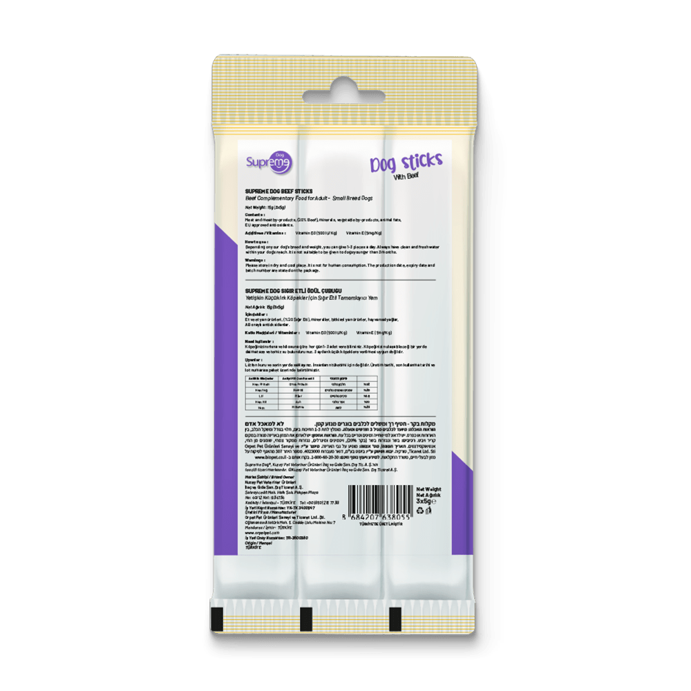 Köpekler için Sığır Etli Ödül Çubuğu