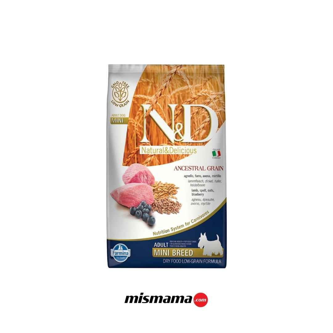 N&D Ancestral Grain Kuzu Etli Yaban Mersinli Küçük Irk Ata Tahıllı Yetişkin Köpek Maması 7kg