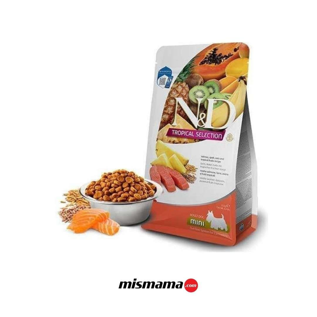 N&D Tropical Selection Somonlu ve Tropikal Meyveli Mini Irk Yetişkin Köpek Maması 1,5kg