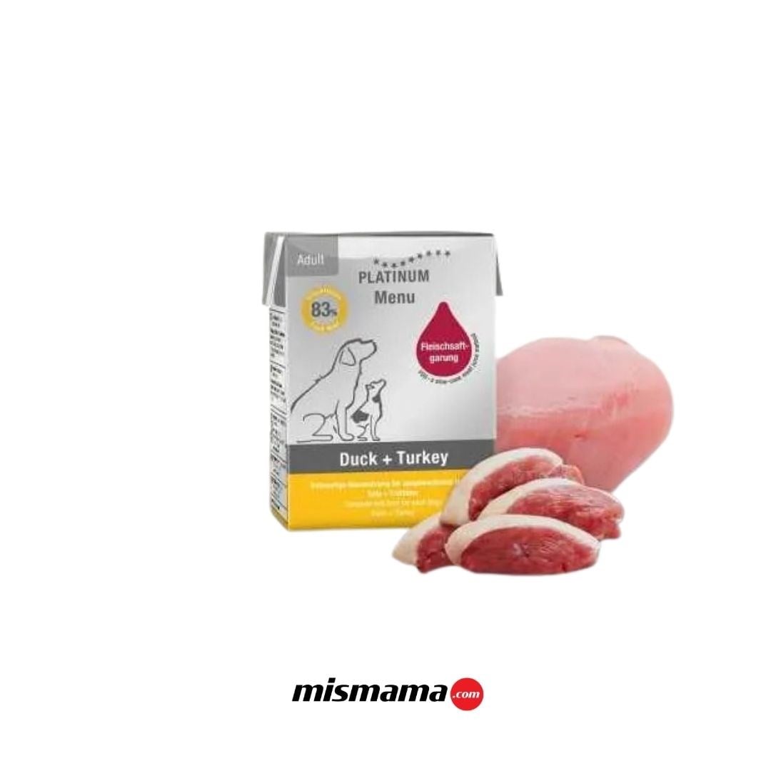 PLATINUM Menü Ördek ve Hindili Yetişkin Köpek Yaş Maması 12 x 185 g