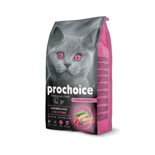Prochoice Yavru Kediler İçin, Hipoalerjenik, Tavuk Etli Ve Pirinçli Kuru Mama 2 kg