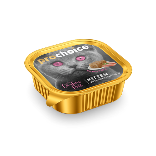 Prochoice Yavru Kediler İçin, Tahılsız, Tavuk Etli Ezme 100 gr