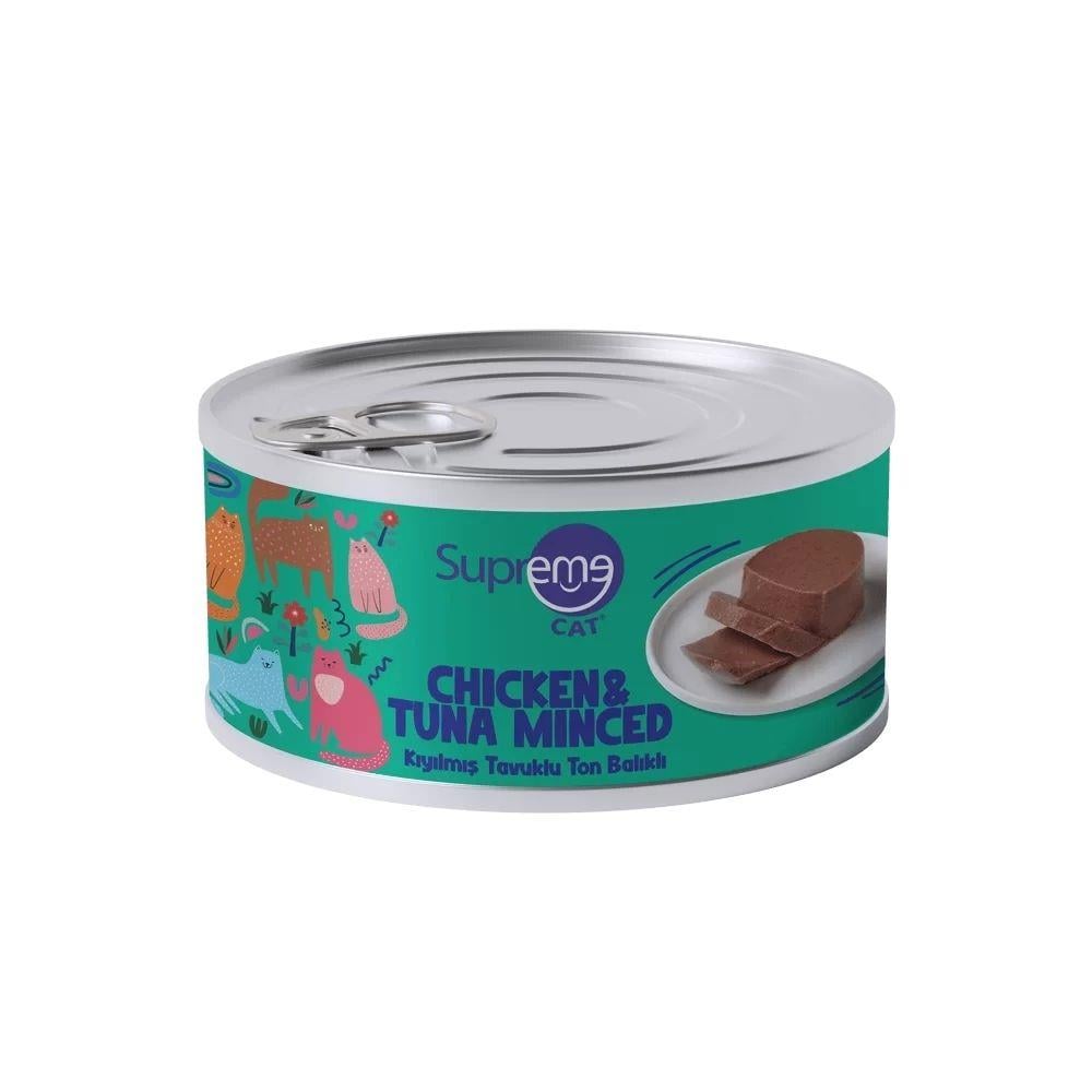 Supreme Cat™ Kıyılmış Tavuklu Ton Balıklı x24 Adet