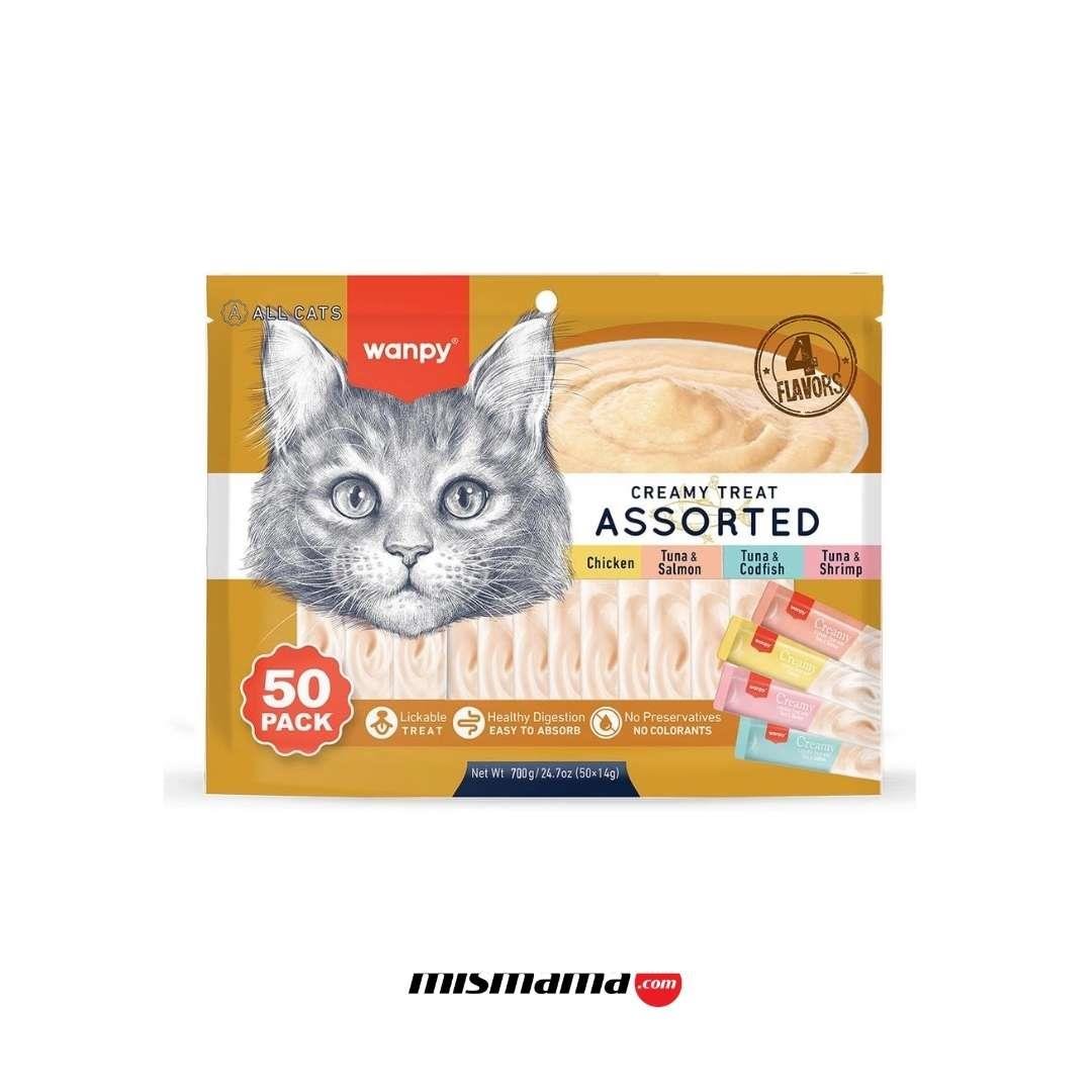 Wanpy Karışık 4 Lezzetli Krema Kedi Ödülü 50*14 gr RAC-MİX