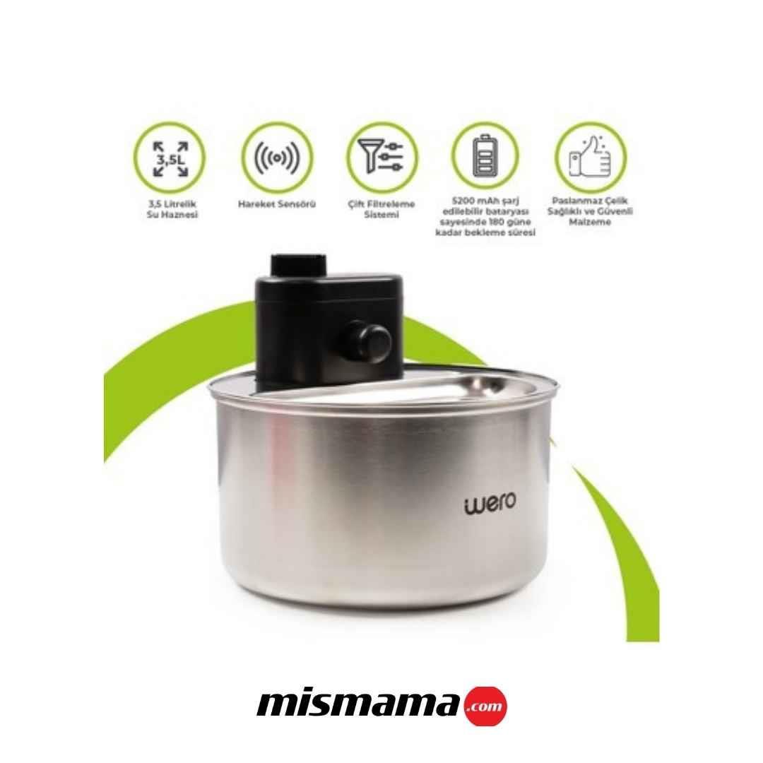 Wero WWF002 Paslanmaz Çelik Su Şelalesi (Sensörlü & Bataryalı & Daha sağlıklı )