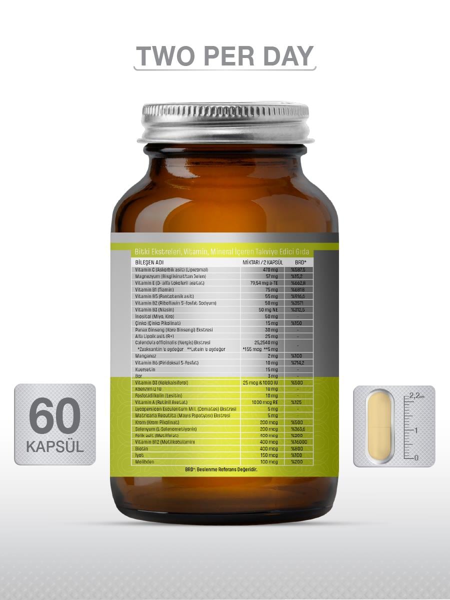 GOODDAYGOODDAY 2PD  MULTİ VİTAMİN & MULTİ MİNERAL 60 KAPSÜL