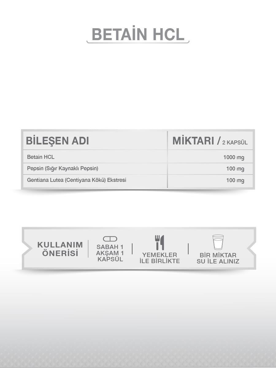 GOODDAYGOODDAY BETAİN HCL + PEPSİN 60 KAPSÜL
