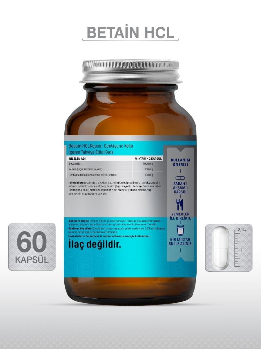 GOODDAYGOODDAY BETAİN HCL + PEPSİN 60 KAPSÜL