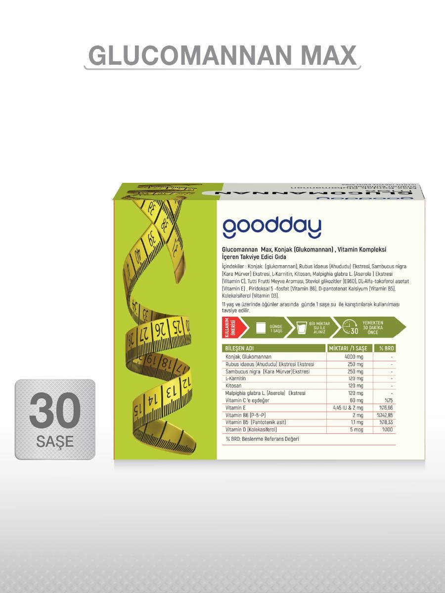 GOODDAYGOODDAY GLUCOMANNAN MAX 30 SAŞE