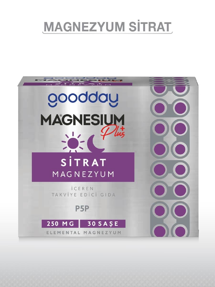 GOODDAYGOODDAY MAGNEZYUM SİTRAT & P5P 30 SAŞE