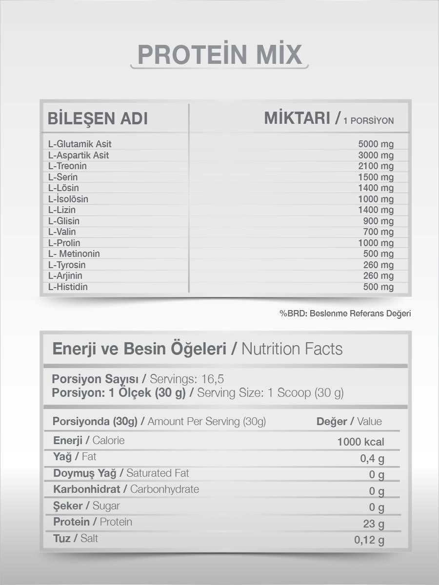 GOODDAYGOODDAY PROTEİN MİX+ AMİNO ASİT 500GR SPORCU BESİNİ