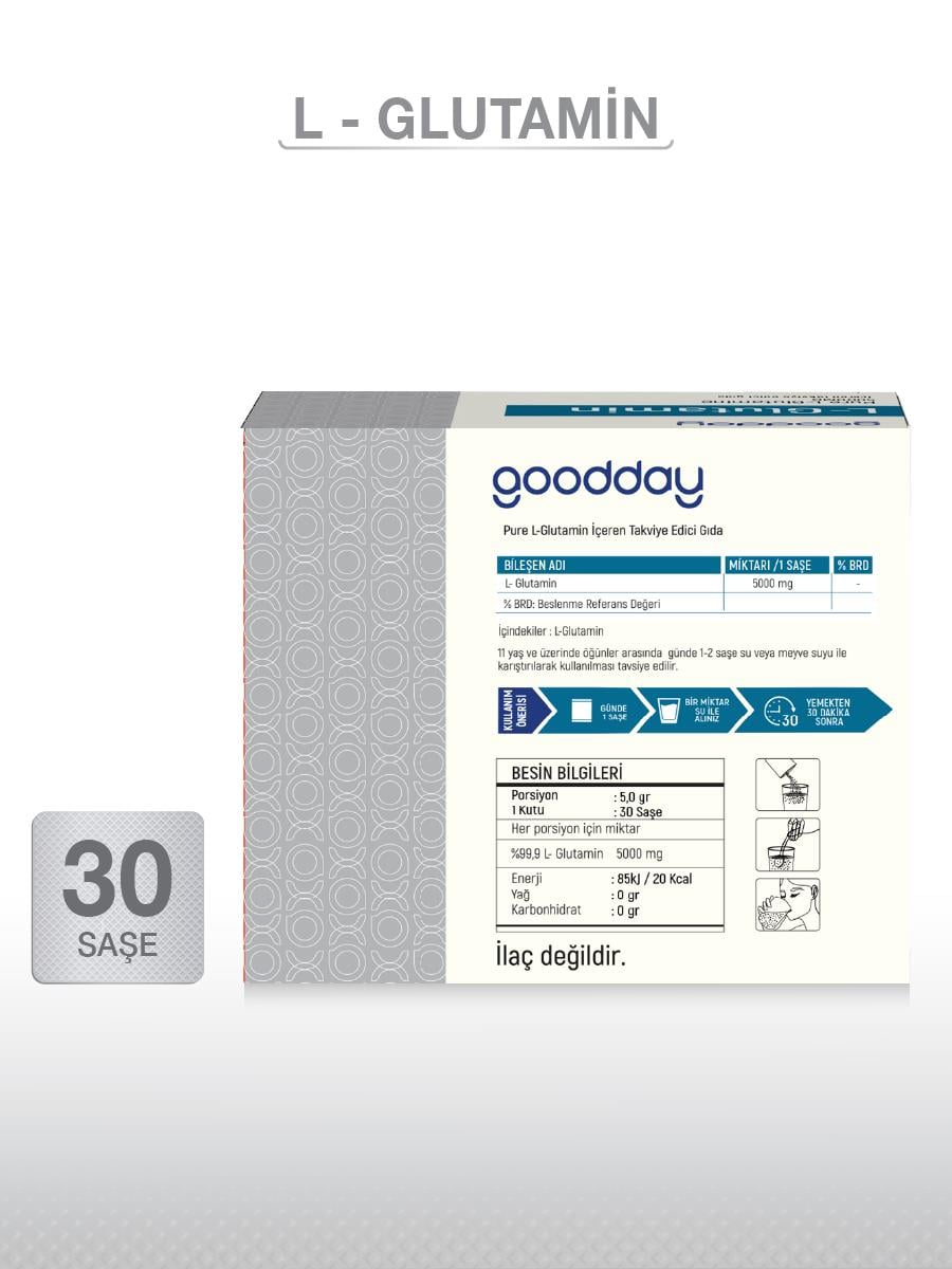 GOODDAYGOODDAY PURE L-GLUTAMIN 30 SAŞE