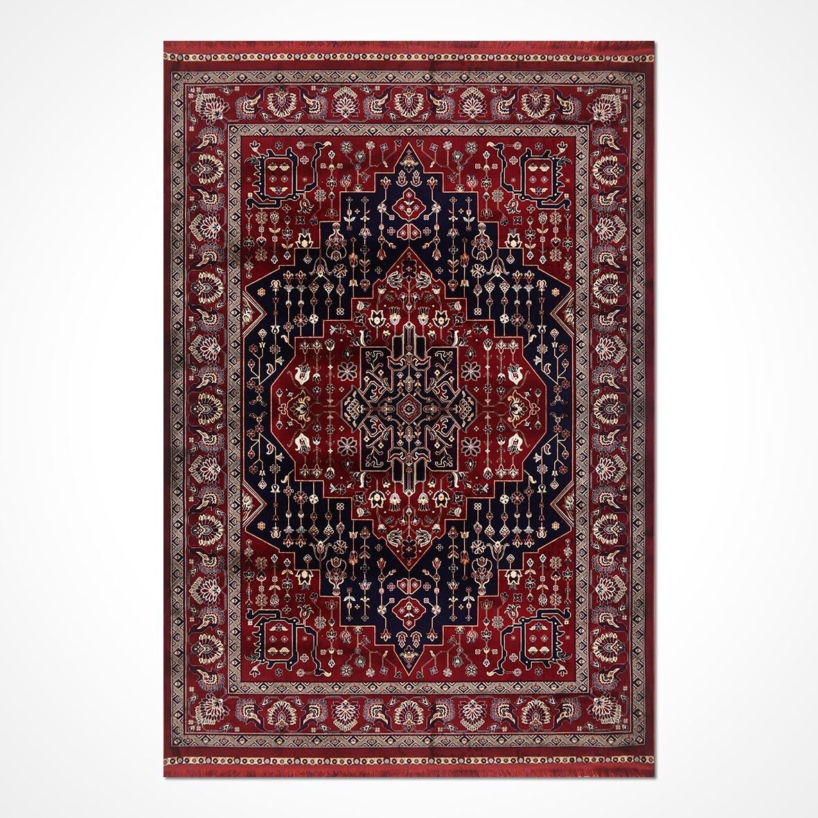 Afgan Model Viskon Dokuma Makina Halısı ht04