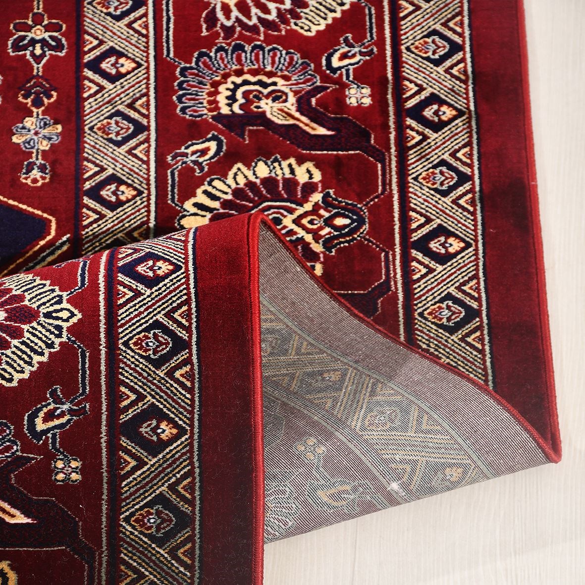 Afgan Model Viskon Dokuma Makina Halısı ht04