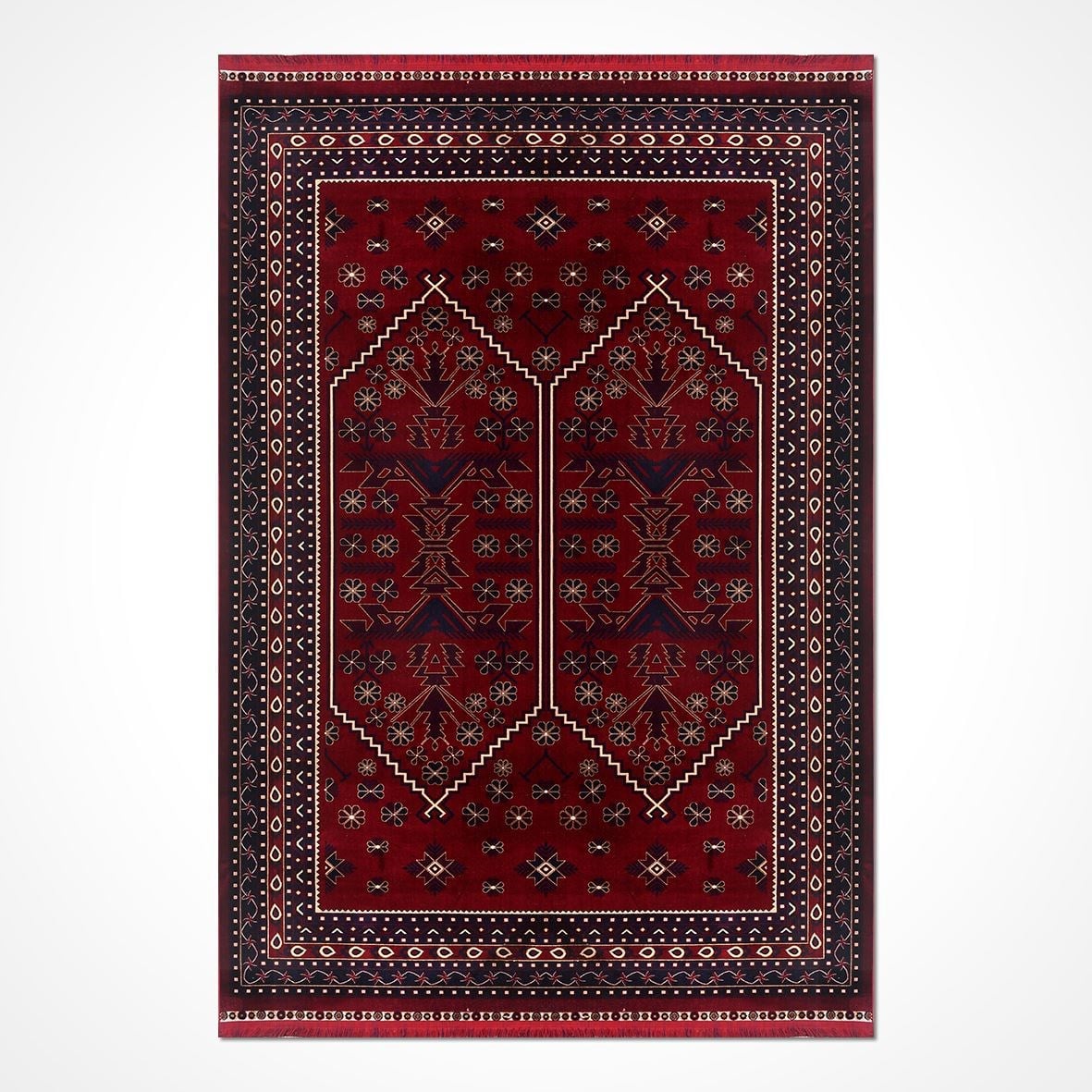 Afgan Model Viskon Dokuma Makina Halısı ht03