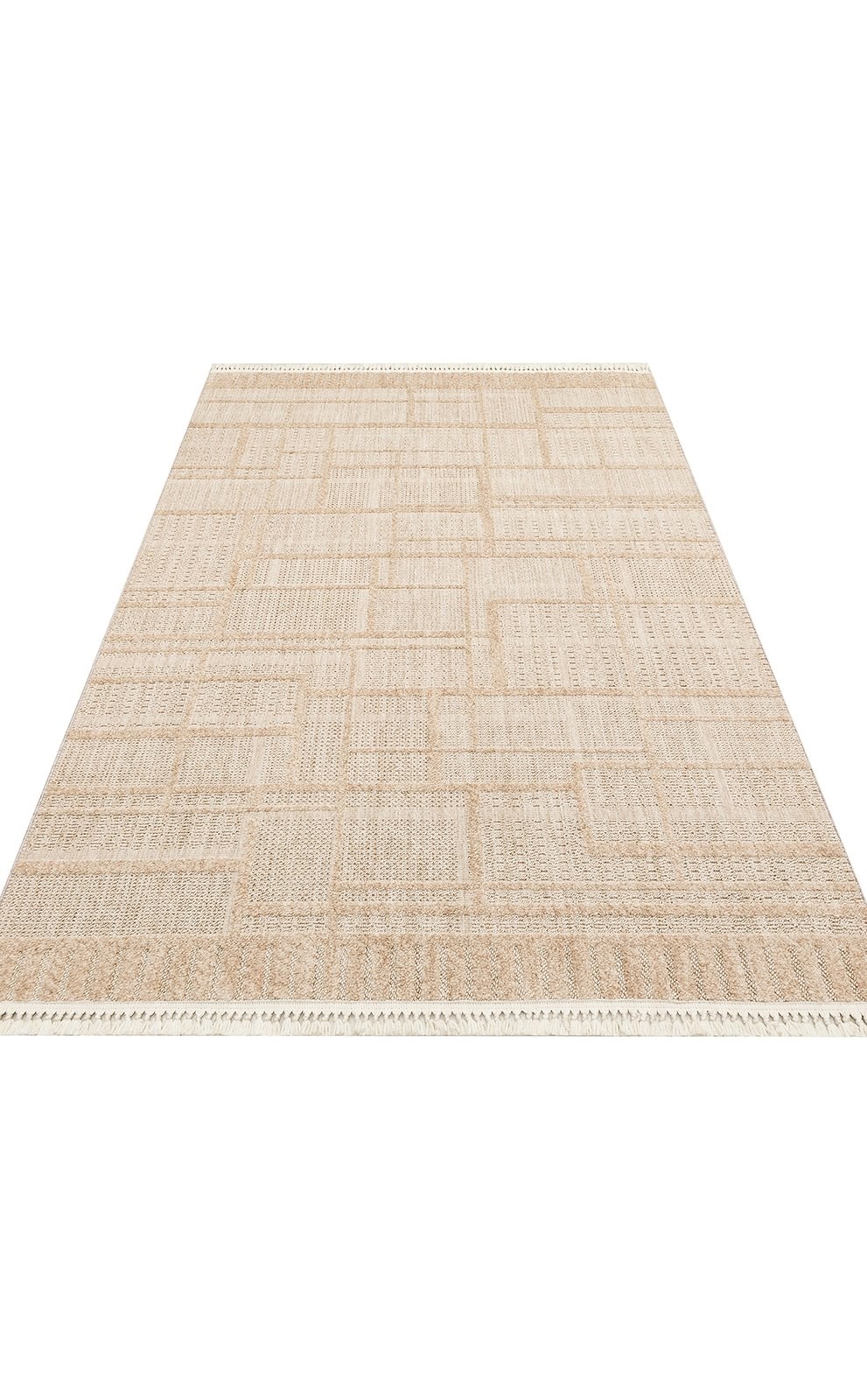 Bukle Dokuma Antialerjik Toz Çıkarmaz Yumuşak Dokulu Salon Halısı Joy Serisi Bej JOY-03-BEIGE
