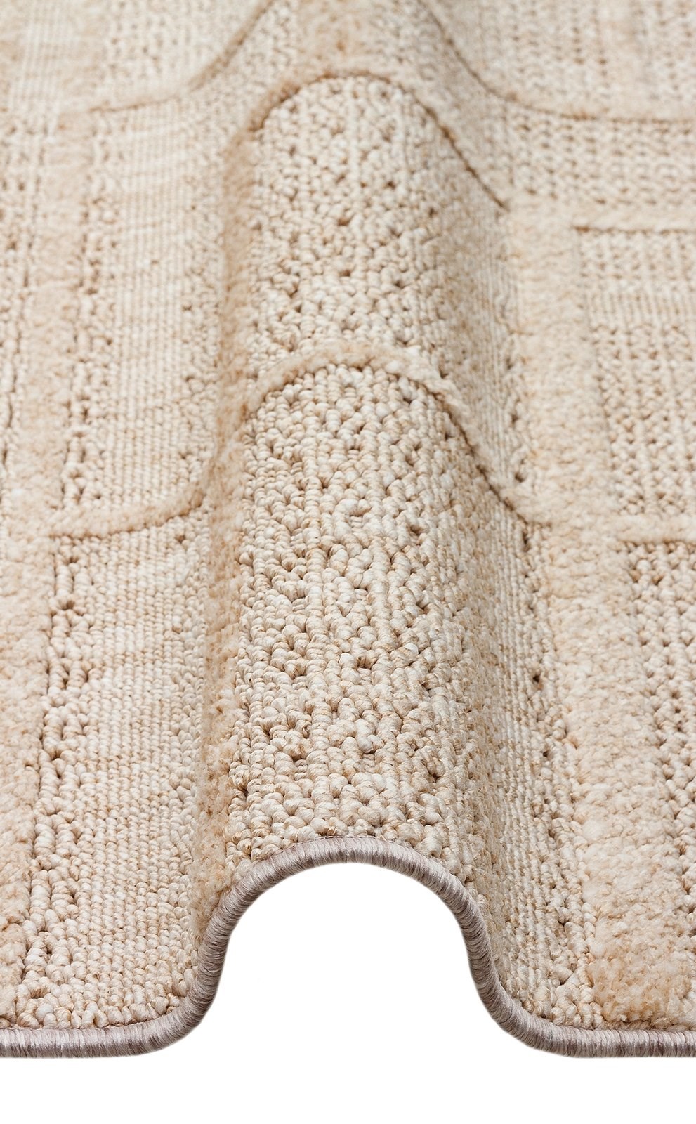 Bukle Dokuma Antialerjik Toz Çıkarmaz Yumuşak Dokulu Salon Halısı Joy Serisi Bej JOY-03-BEIGE