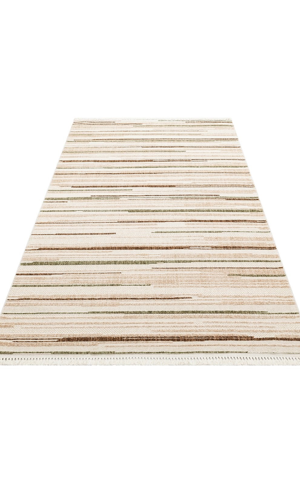Bukle Dokuma Antialerjik Toz Çıkarmaz Yumuşak Dokulu Salon Halısı Joy Serisi Yeşil Kahve JOY-01-GREEN-BROWN