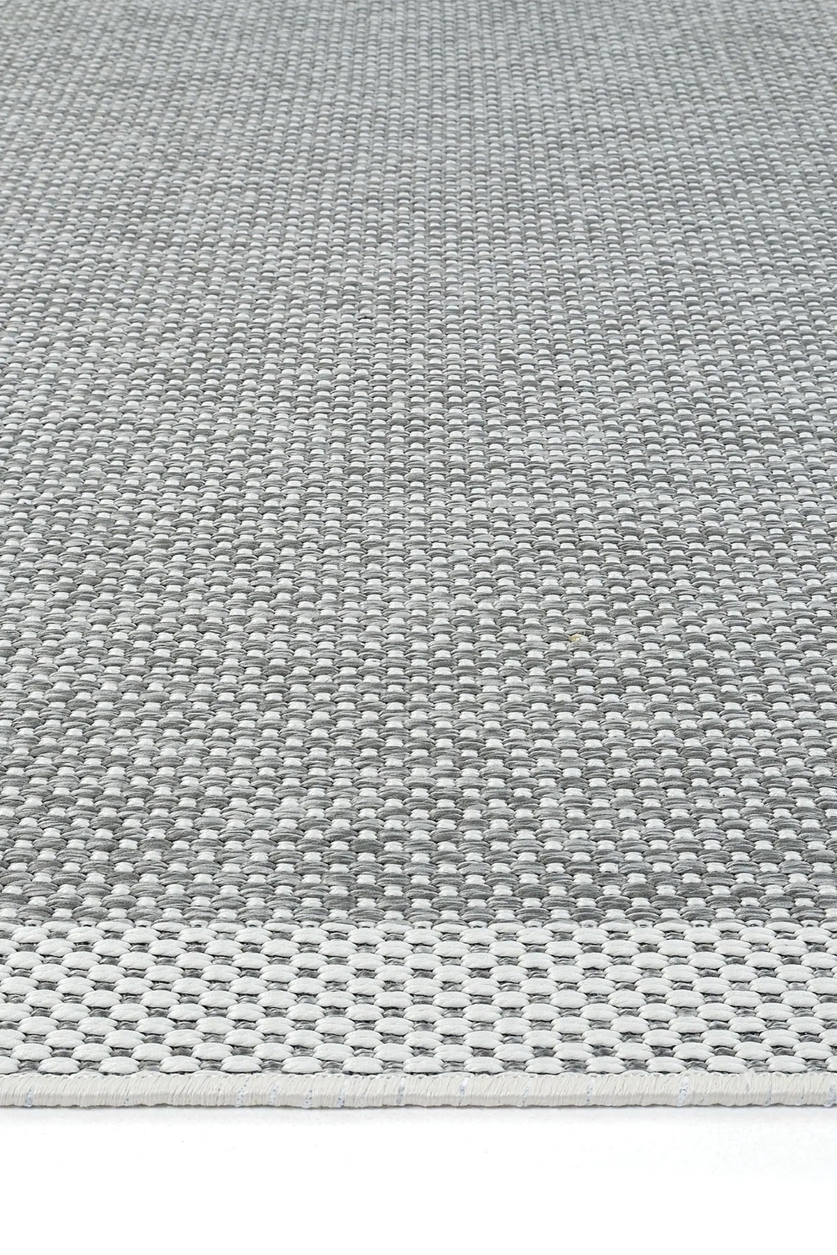 Çerçeve Detaylı GriKrem Yumuşak Sisal Halı