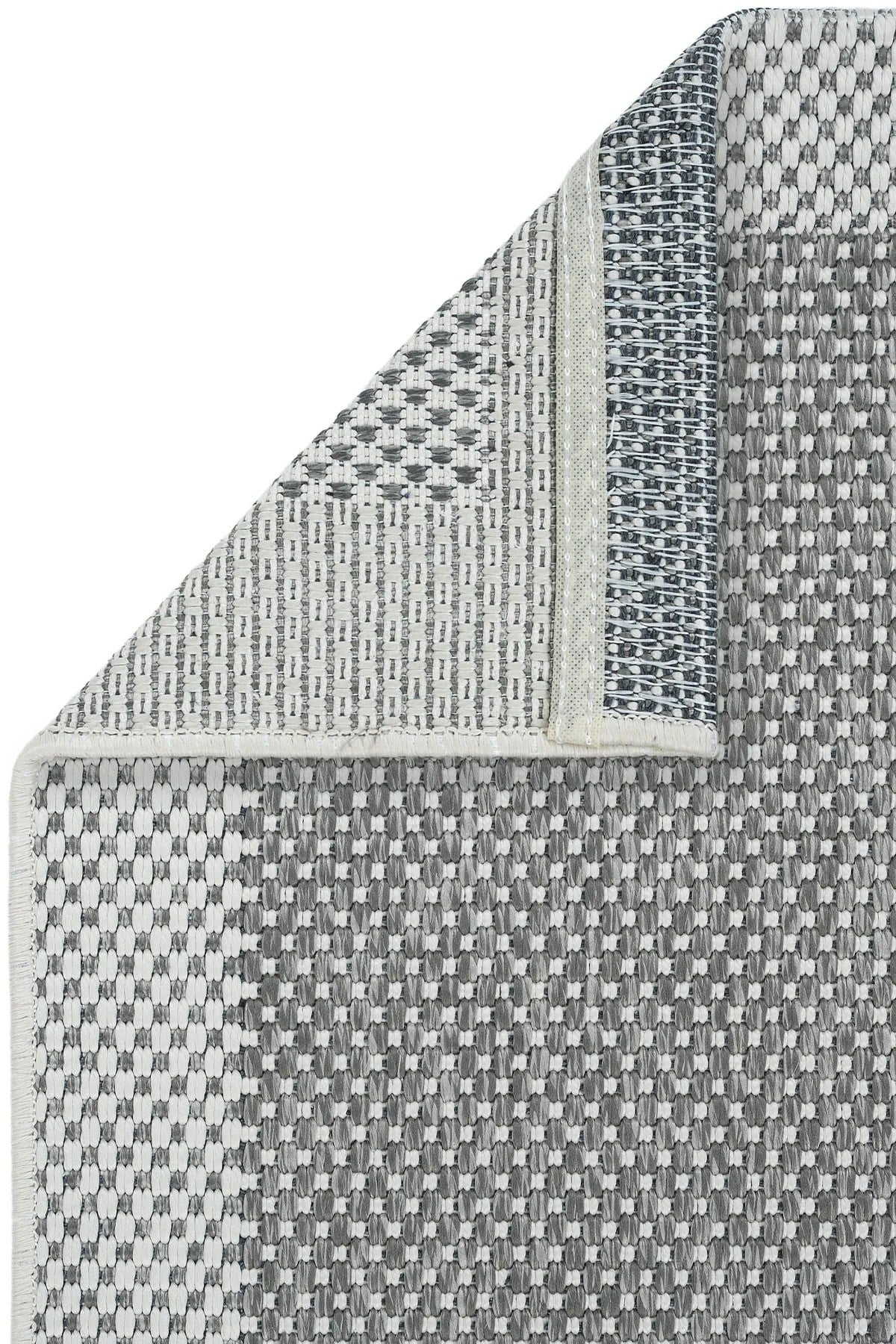 Çerçeve Detaylı GriKrem Yumuşak Sisal Halı
