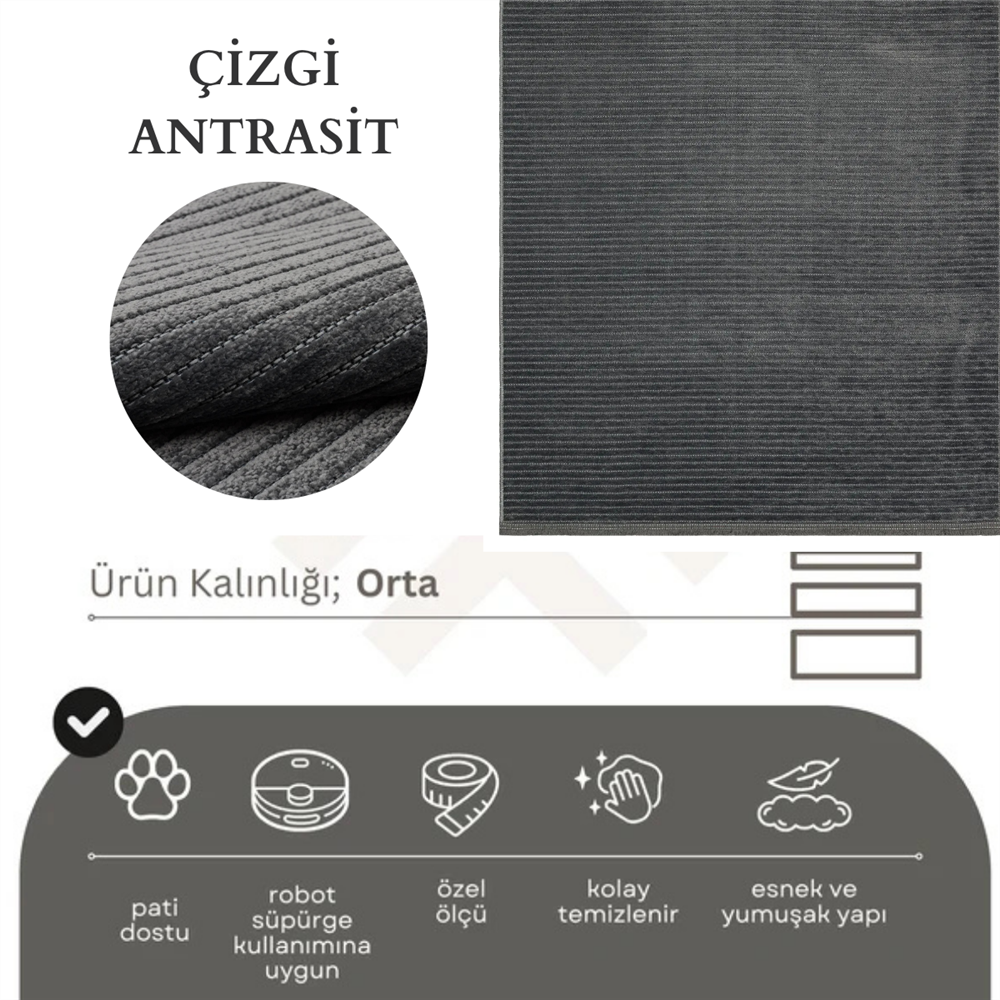 Çizgi Serisi Antrasit