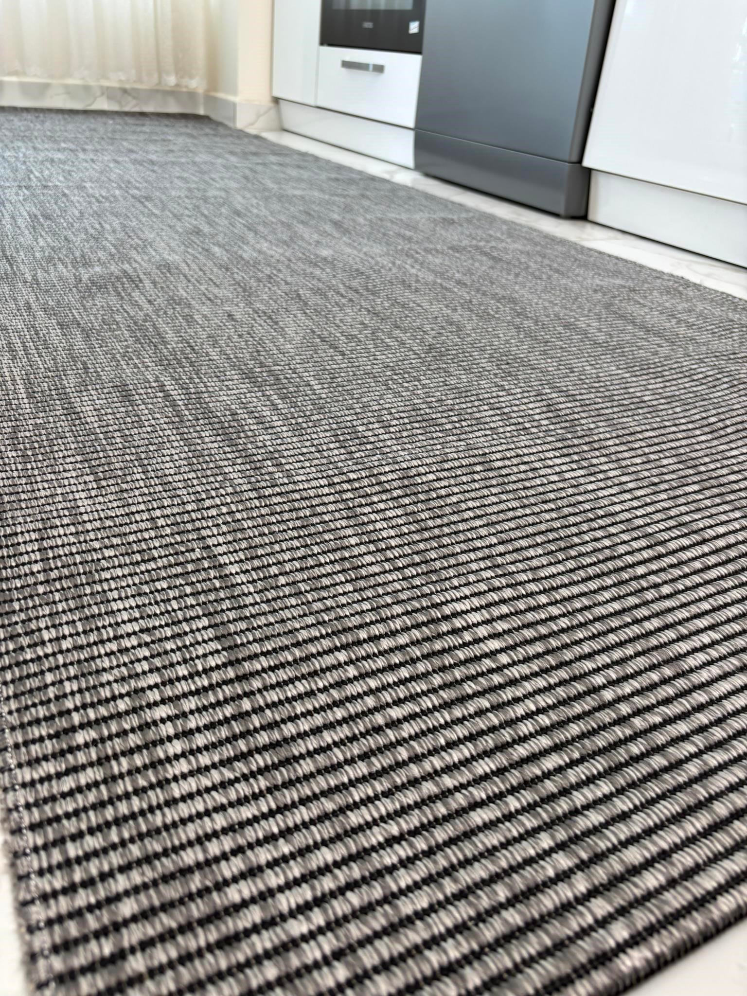 Düz Antrasit Yumuşak Sisal