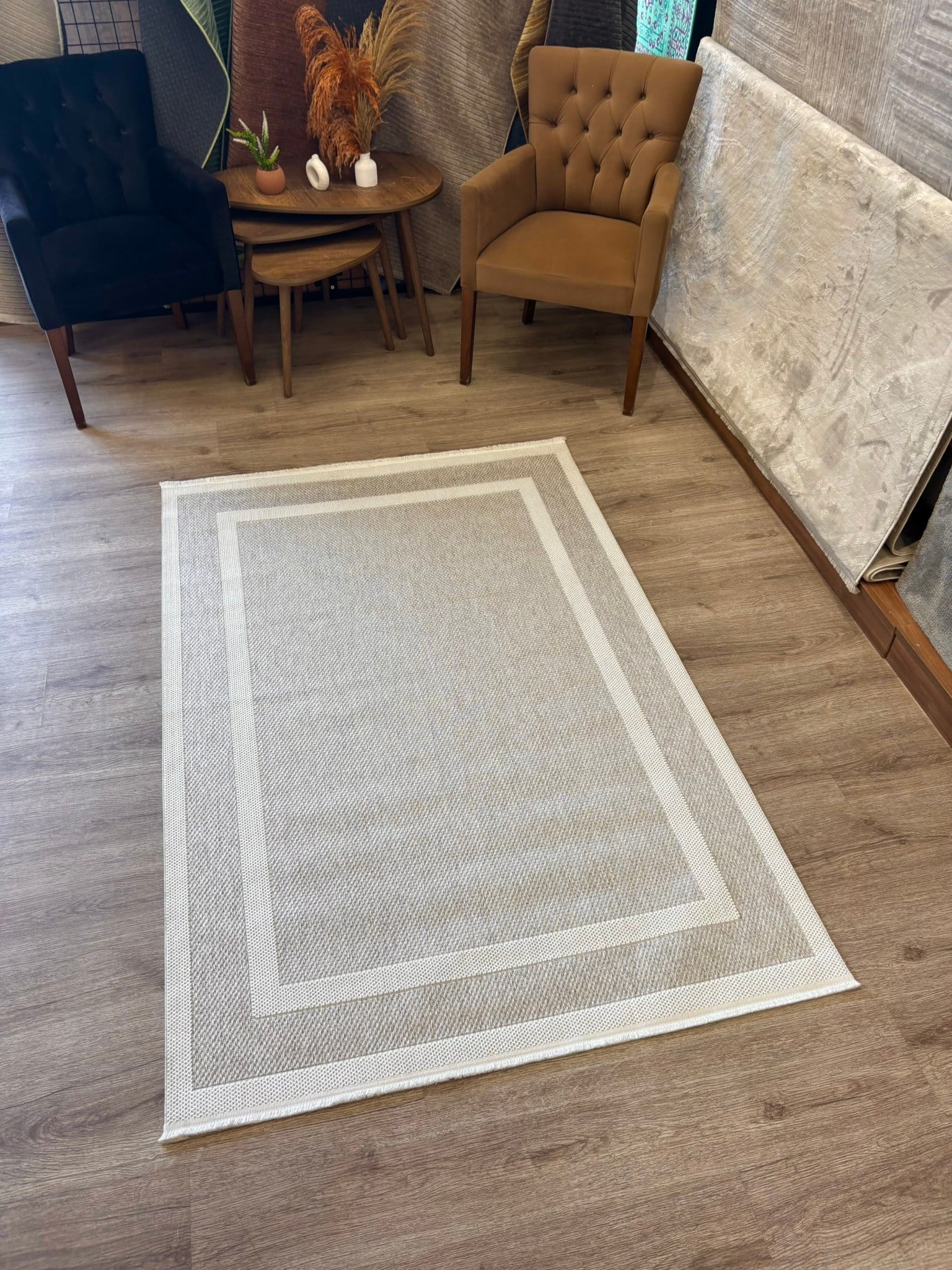 Kaymaz Taban Wool Bukle Sisal 8001 Bej Krem