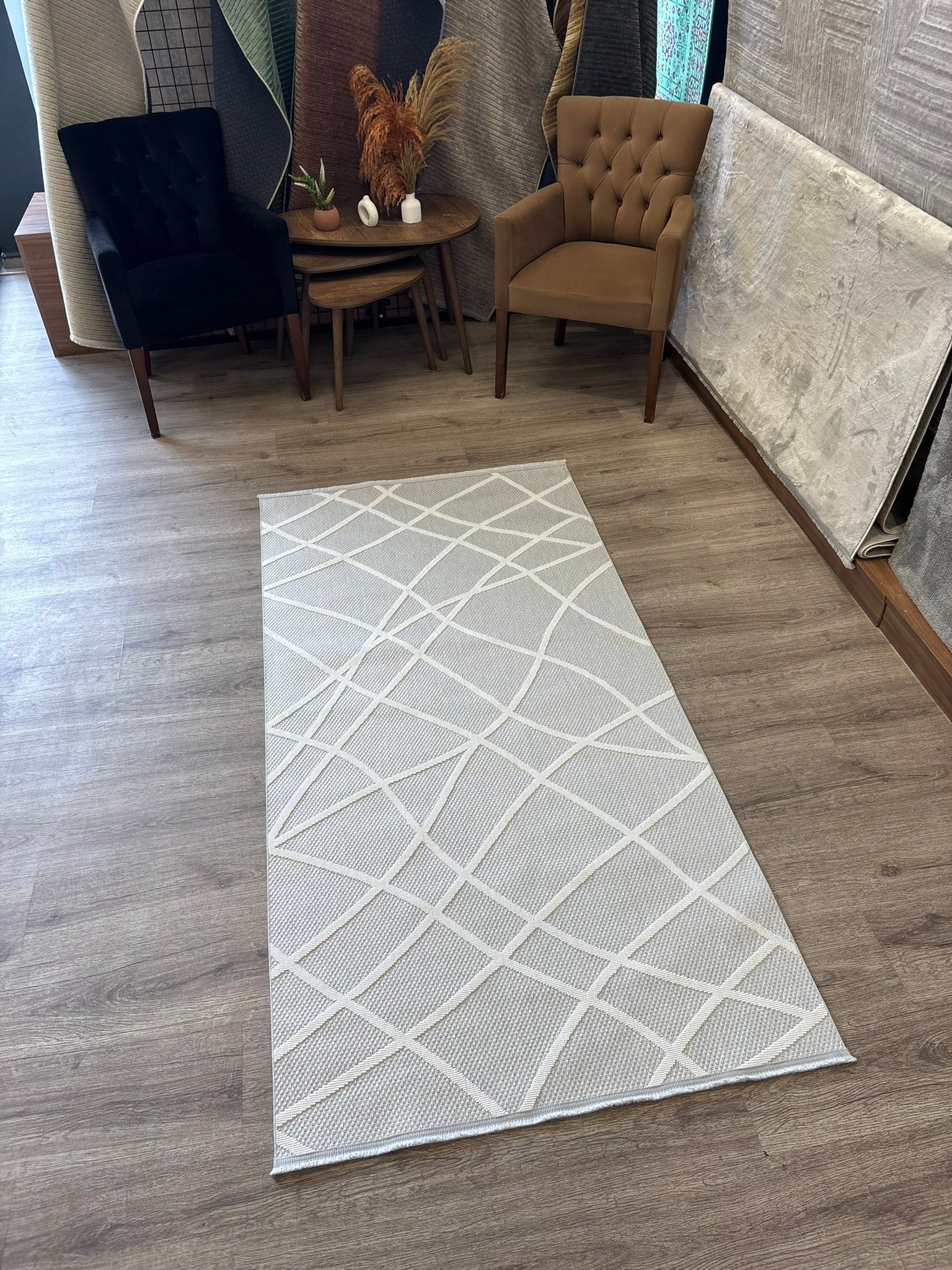 Kaymaz Taban Wool Bukle Sisal 8002 Gri Krem