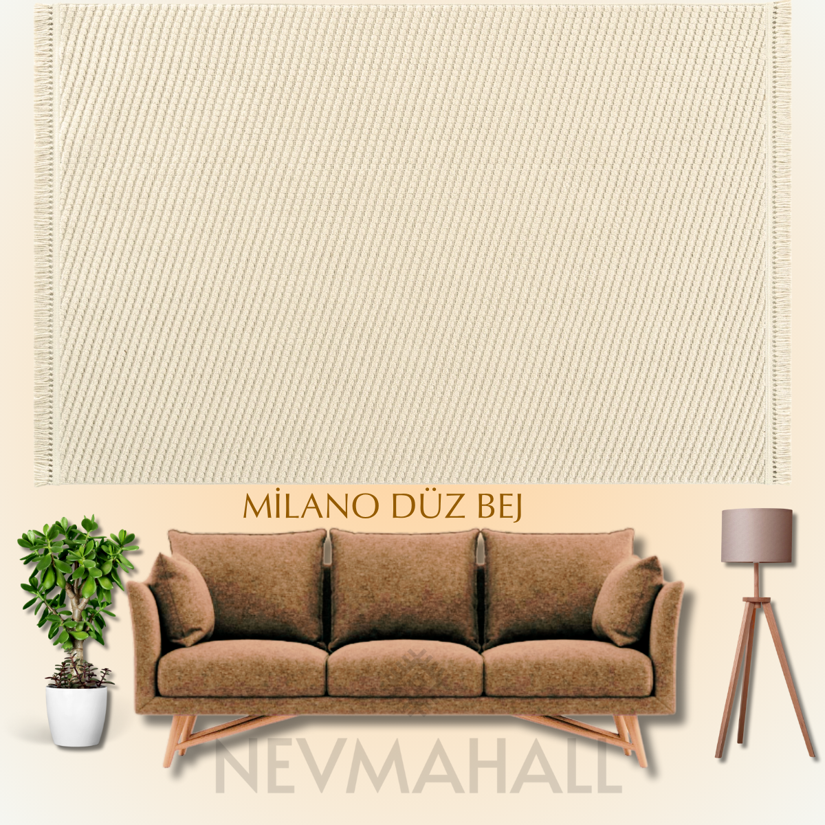 Milano Düz Bej
