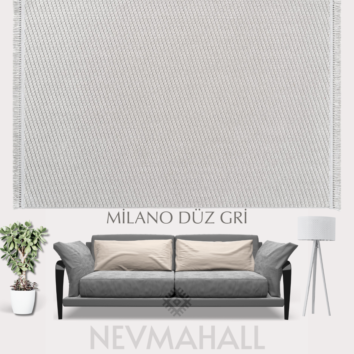 Milano Düz Gri