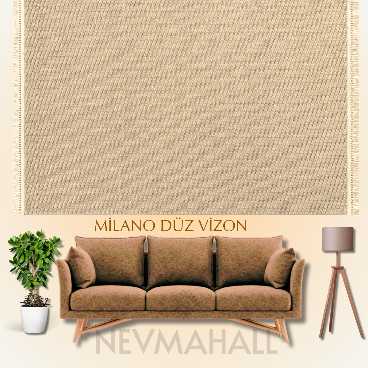 Milano Düz Vizon