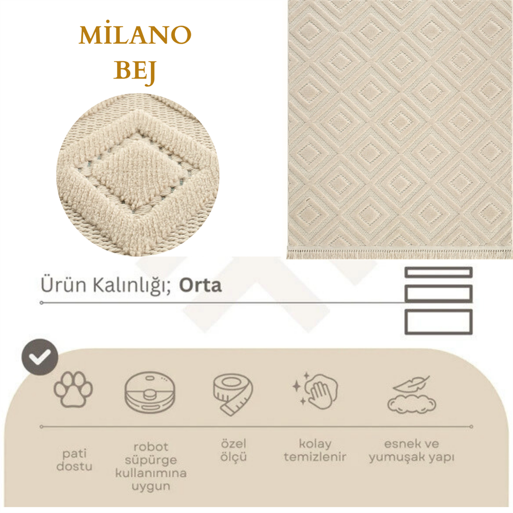 Milano Geometrik Bej
