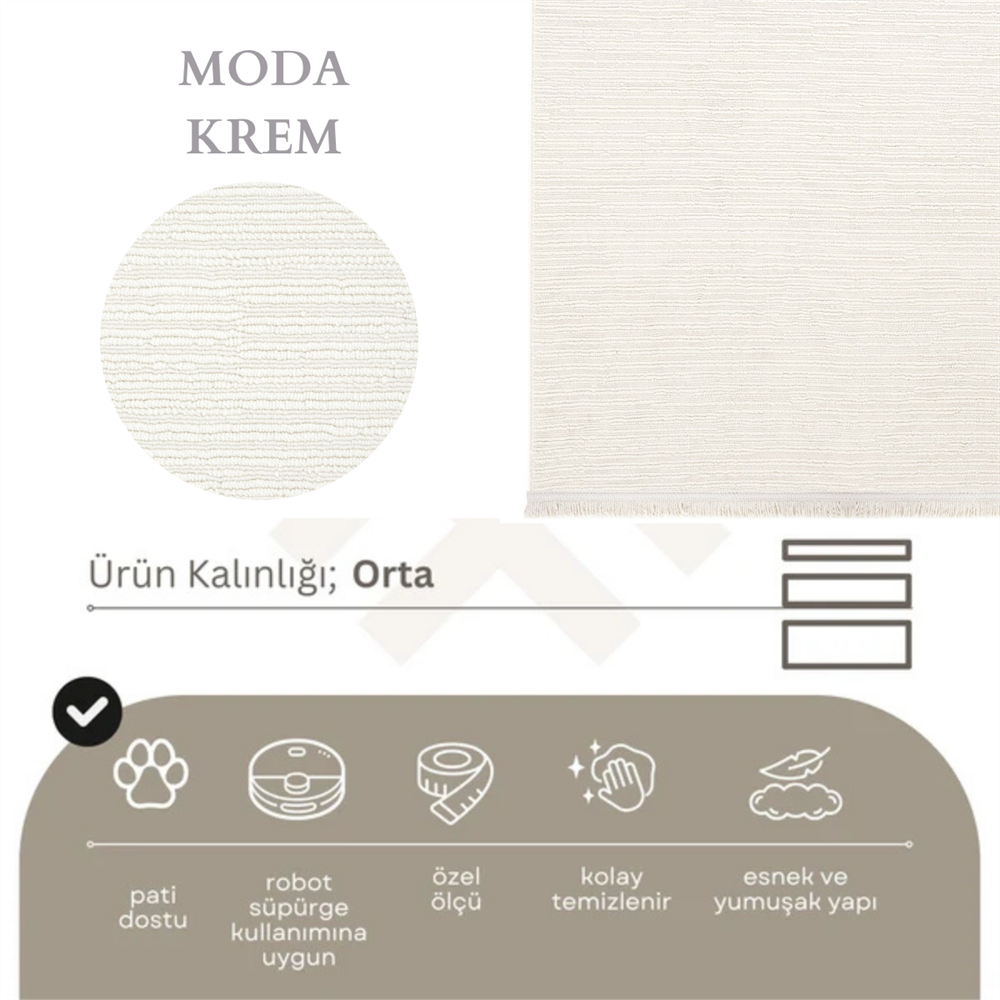 Moda Serisi Düz Krem