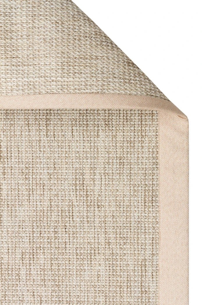 Modern Tasarımlı  Sisal Bej Kumaş Bordür Halı vnt 2703