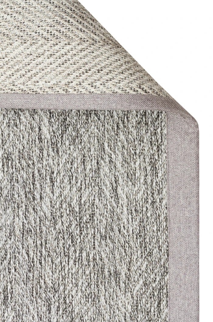 Modern Tasarımlı  Sisal Gri Dokuma Gri Kumaş Bordür Halı vnt 2704