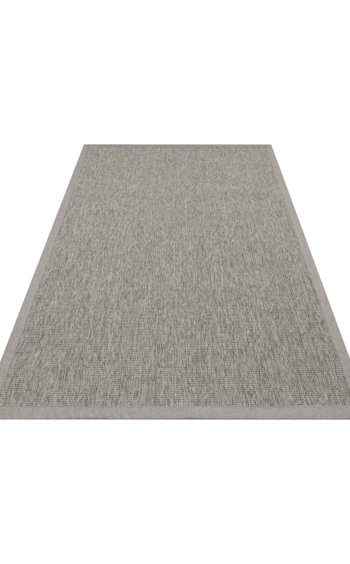 Modern Tasarımlı  Sisal Gri Dokuma Gri Kumaş Bordür Halı vnt 2705