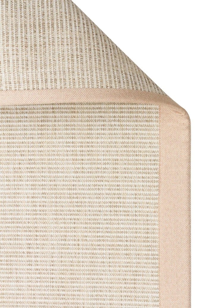 Modern Tasarımlı  Sisal Krem Dokuma Bej Kumaş Bordür Halı vnt 2706