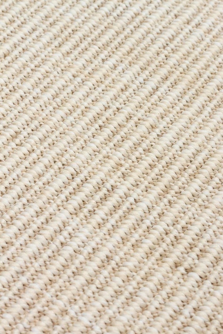 Modern Tasarımlı  Sisal Krem Dokuma Bej Kumaş Bordür Halı vnt 2706