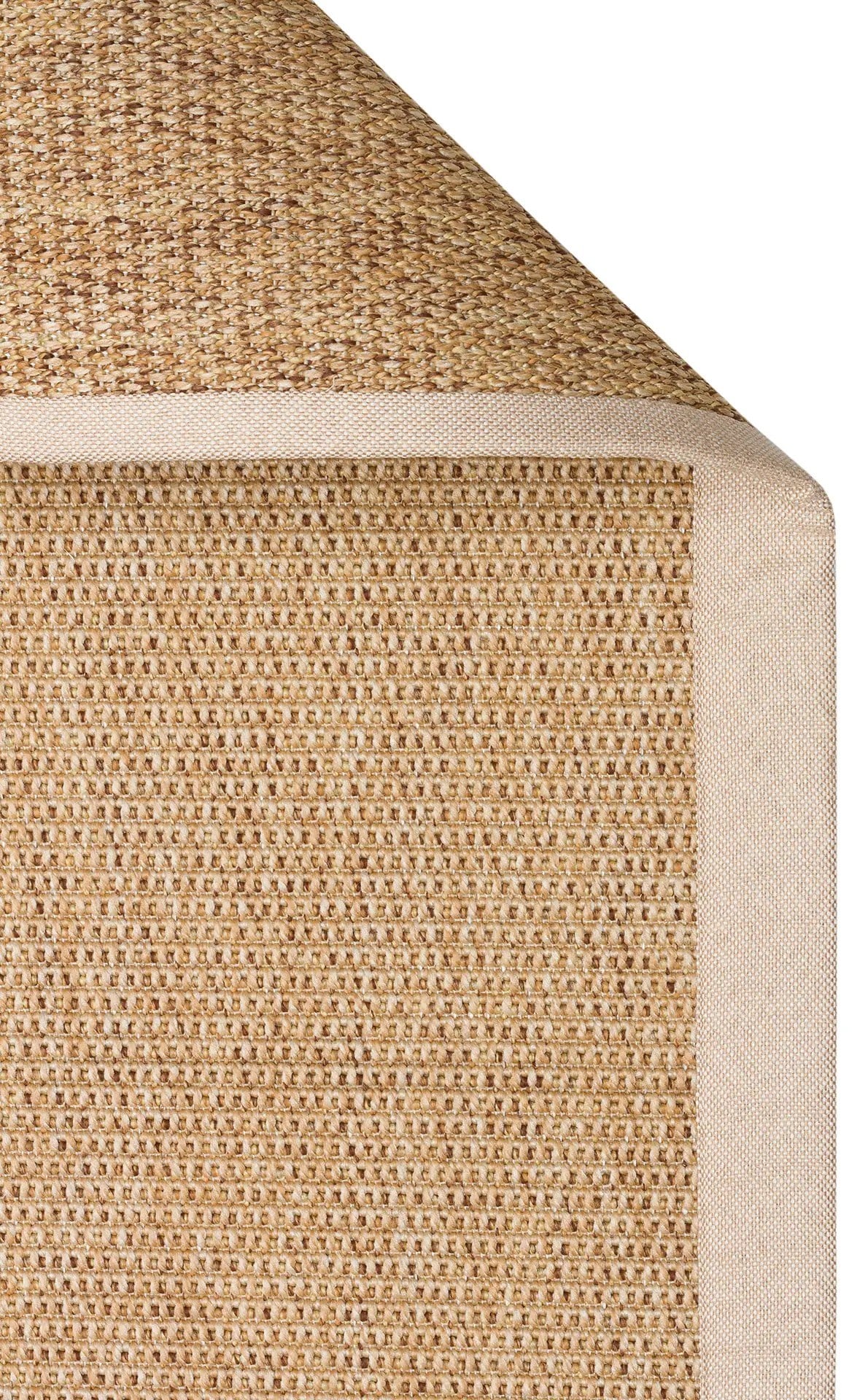 Modern Tasarımlı  Sisal Natural Dokuma Bej Kumaş Bordür Halı vnt 2702
