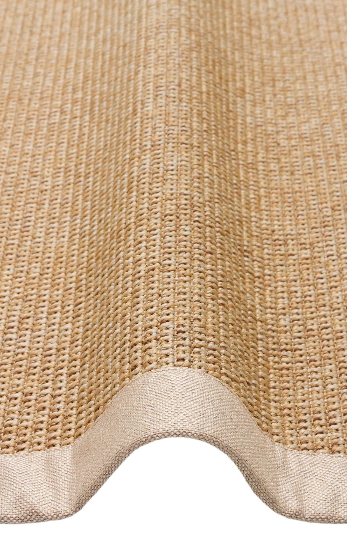 Modern Tasarımlı  Sisal Natural Dokuma Bej Kumaş Bordür Halı vnt 2702