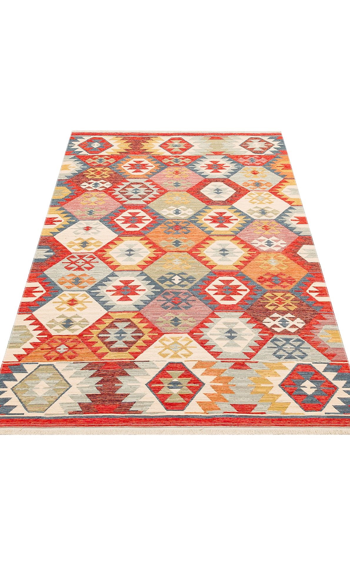 Nevmahall Nomad NMD01 Multy Çift Taraflı Yıkanabilir Pamuk Şönil Kilim
