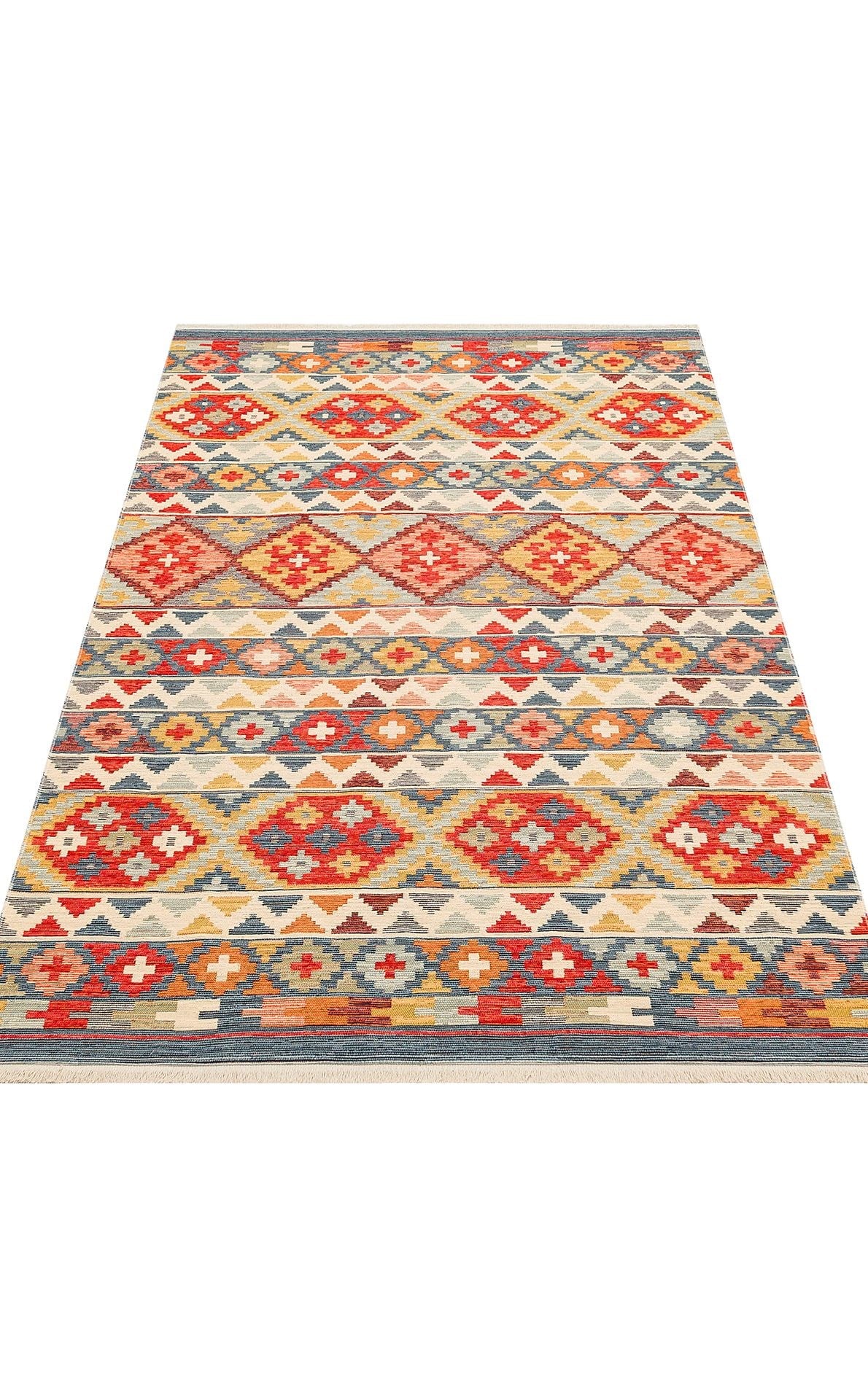 Nevmahall Nomad NMD02 Aqua Çift Taraflı Yıkanabilir Pamuk Şönil Kilim