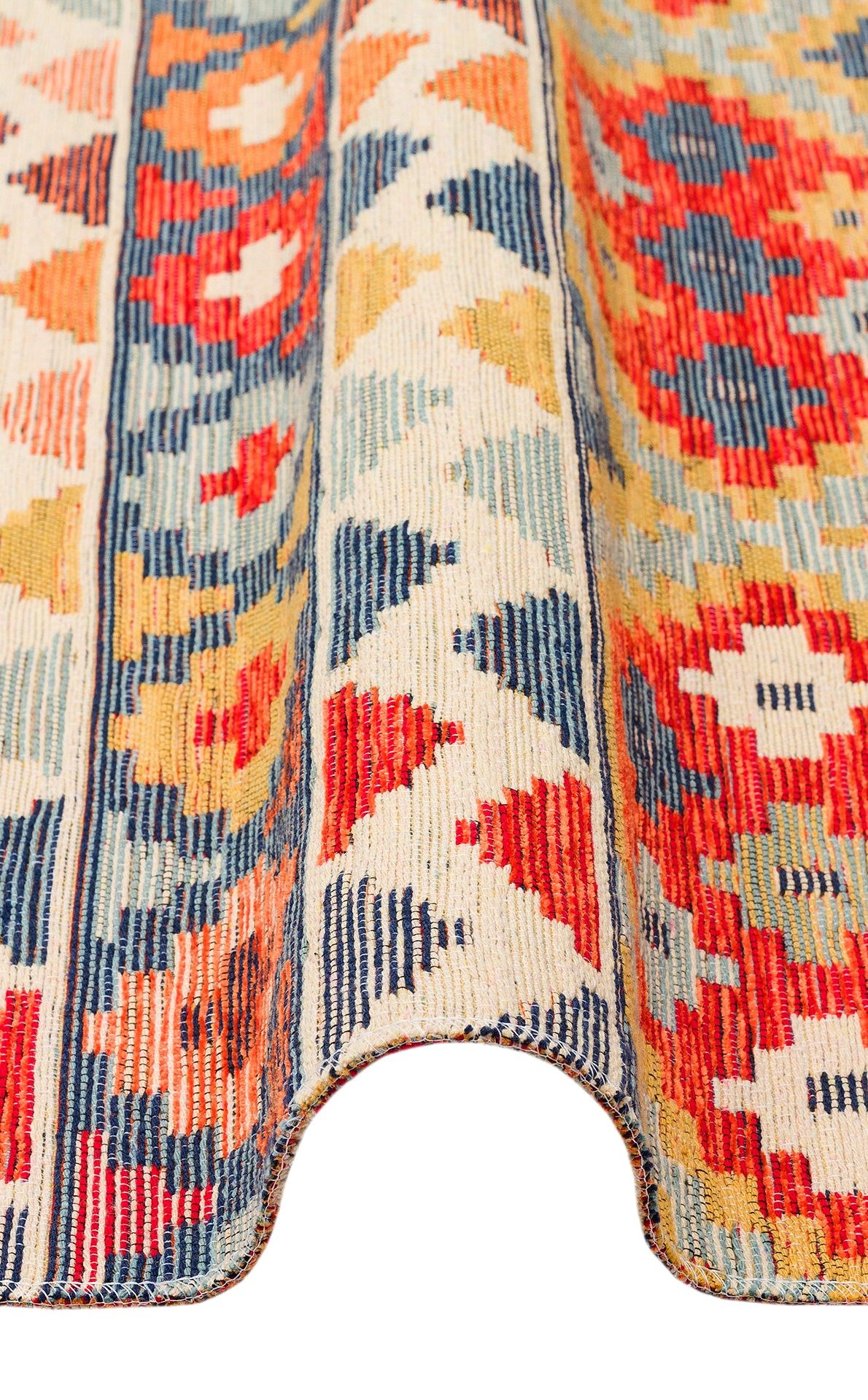 Nevmahall Nomad NMD02 Aqua Çift Taraflı Yıkanabilir Pamuk Şönil Kilim