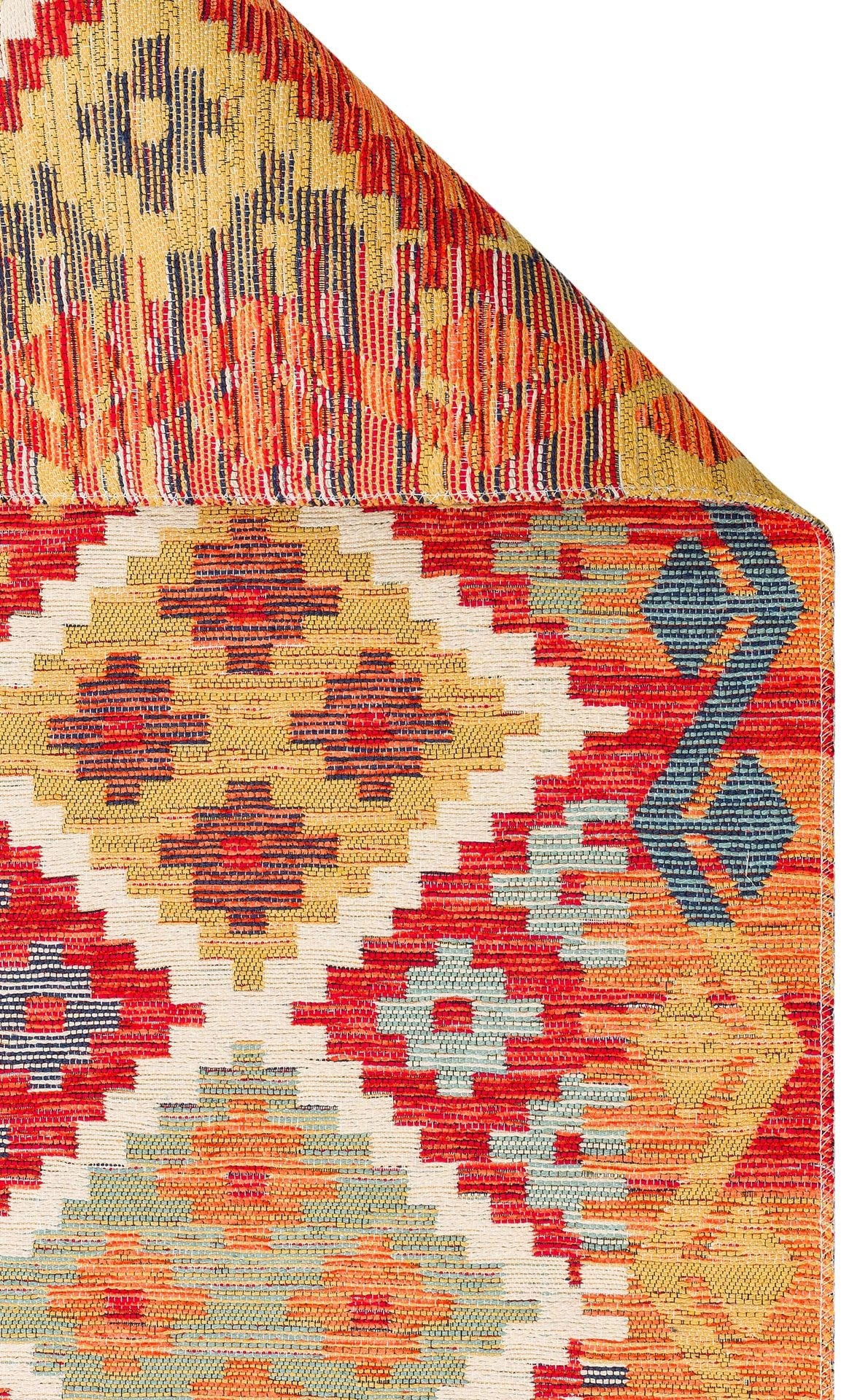 Nevmahall Nomad NMD05 Terra Çift Taraflı Yıkanabilir Pamuk Şönil Kilim